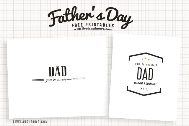 Hats Off to Dad  Printable Father's Day Card - Live Laugh Rowe