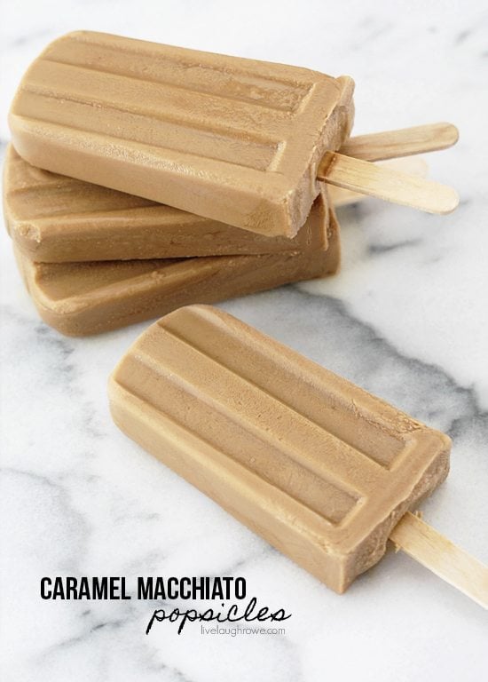 Coffee Lovers Rejoice! These Caramel Macchiato Popsicles are a flavorful explosion for your pallate. Recipe at livelaughrowe.com