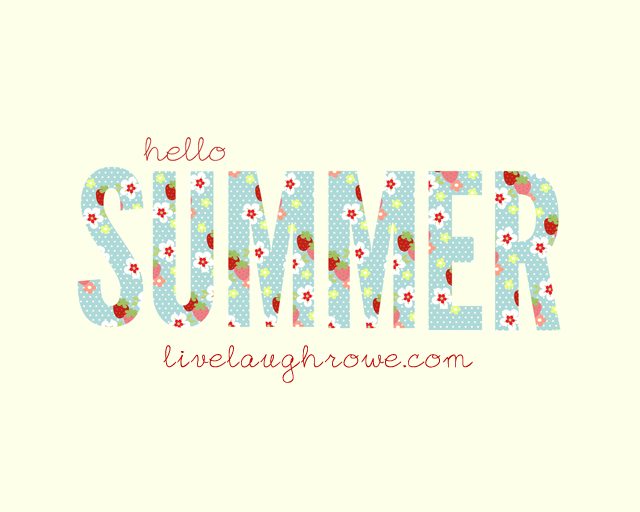 Hello Summer Printable with livealaughrowe.com
