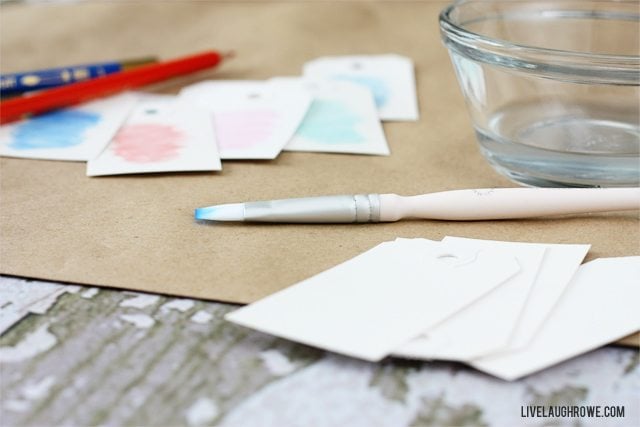 Simple Watercolor Gift Tags
