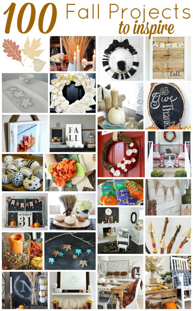 100 Fall Projects to Inspire You this season with you home decor and more!  More details at livelaughrowe.com