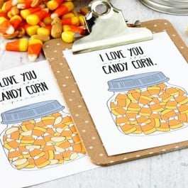 I love you more than.... Candy Corn Printables! Perfectly festive and great for gifting too. www.livelaughrowe.com #candycorn #printable