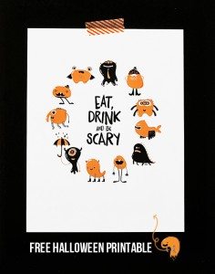 Eat Drink and Be Scary Printable - Live Laugh Rowe