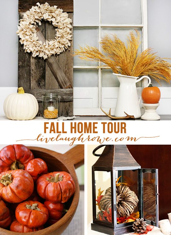 Sharing some of my fall decor to inspire! I love using a lot of natural elements. How about you? livelaughrowe.com #fallhometour #falldecor