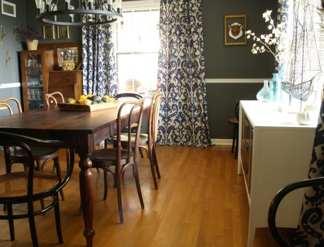 Dark and Neutral Dining Room