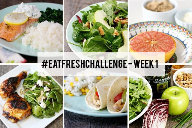 Eat Fresh Challenge with Cooking Planit and Colavita.  Week one was a huge success!  More details at livelaughrowe.com