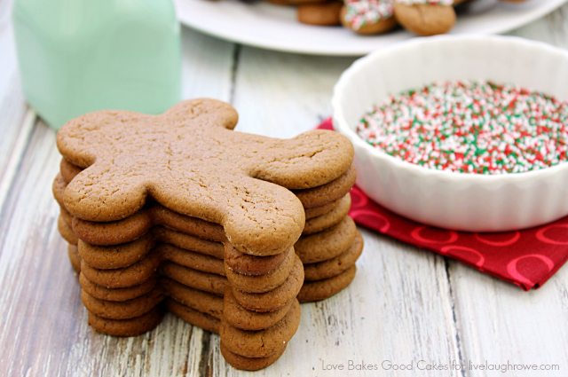 These Chocolate Gingerbread Man Cookies have just a hint of chocolate with plenty of gingery spice. They are perfect for holiday cookie trays or for gift giving!