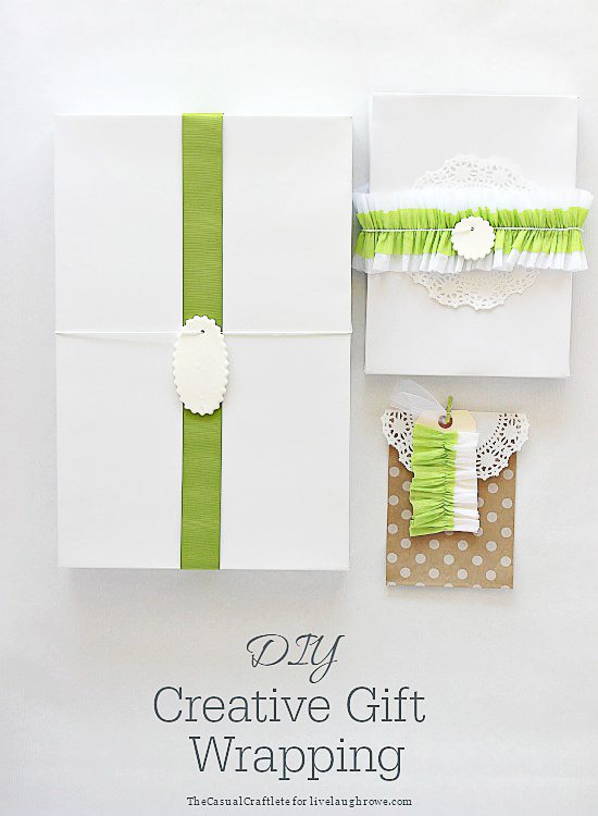DIY Creative Wrapping by The Casual Craftlete by www.livelaughrowe.com
