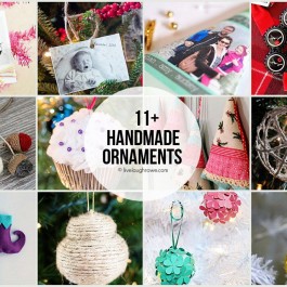 11+ Handmade Ornaments to inspire you. www.livelaughrowe.com