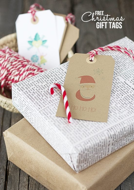 Free Printable Christmas Gift Tags! Print. Cut. Attach. Perfectly festive gift tags to use for your holiday gift giving! www.livelaughrowe.com