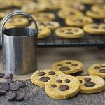Love these! My furry friends couldn't get enough. Homemade Paw Print Dog Treats with melted carob chips and peanut butter too! www.livelaughrowe.com #dogtreats