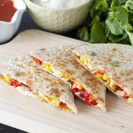 Mouthwatering Skinny Chicken and Corn Quesadillas. An explosion of flavor that will have you coming back for more. www.livelaughrowe.com