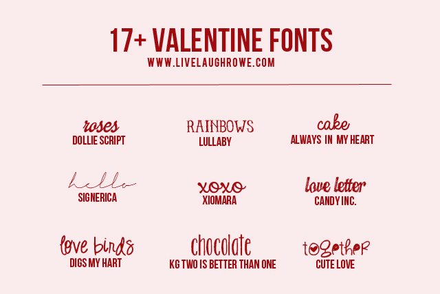 17+ Free Valentine Fonts