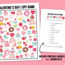 Valentine's Day I Spy Game and Answer Sheet Graphic
