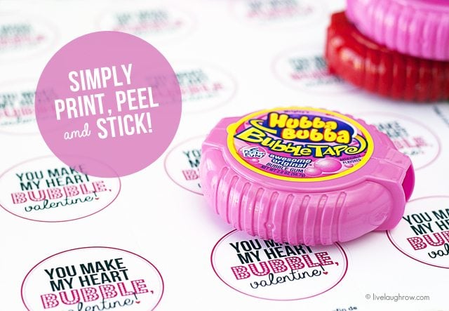 Simply print the label and attach to Bubble Gum! Easy peasy...