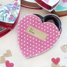 Sweet DIY Valentine Boxes. Convert a chocolate box into a great gift box, party in a box or a love note! www.livelaughrowe.com