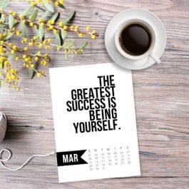 Free 5x7 Printable Calendar for March 2015 with inspirational quote! www.livelaughrowe.com