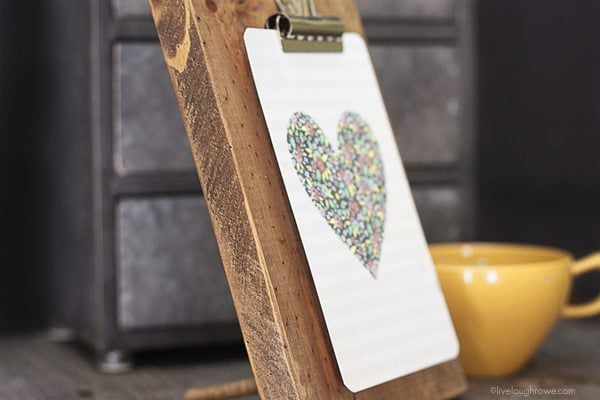 Rustic DIY Wooden Clipboard Frame. Clipboard Picture Frame .
