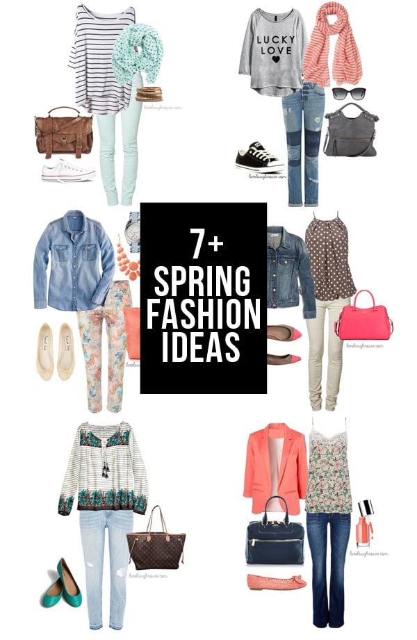 Spring is right around the corner!  Here are 7+ Spring Fashion Ideas to keep in mind.  I'm loving these color palettes! www.livelaughrowe.com #spring #fashion
