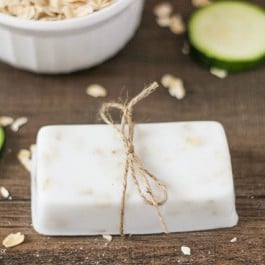 This Avocado Cucumber and Oats Soap Recipe is a glycerin soap that is very easy to make and leaves your skin feeling soft! www.livelaughrowe.com #soap