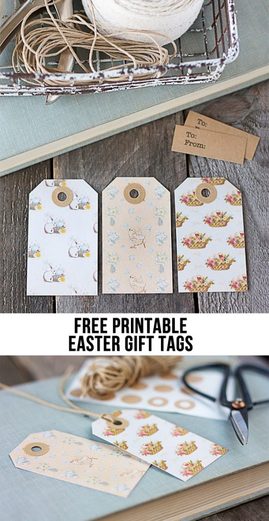 FREE Vintage Inspired Printable Easter Gift Tags. Simply print and cut! www.livelaughrowe.com #easter