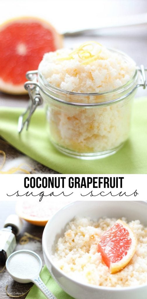 Coconut Grapefruit Sugar Scrub.  A great gift for your girlfriends who like to pamper themselves!  www.livelaughrowe.com