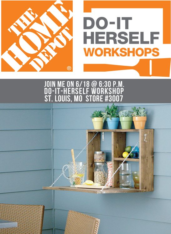 Join me on Thursday, June 18th at 6:30 p.m. for the DIH Workshop being held at the St. .Louis Home Depot (Store #3007). www.livelaughrowe.com