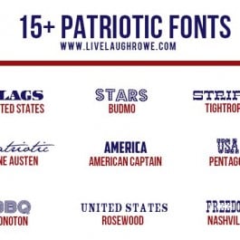 Snatch up these festive and free Patriotic Fonts from www.livelaughrowe.com
