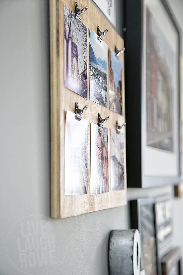 A super fun way to display your instagram pictures! Make a fun (and easy) DIY Instagram Photo Frame. www.livelaughrowe.com