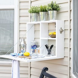 How fun is this Outdoor Serving Station? It would make a great potting bench too! livelaughrowe.com