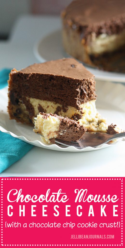 Mouthwatering Chocolate Mousse Cookie Cheesecake.  Jelli Bean Journals for livelaughrowe.com
