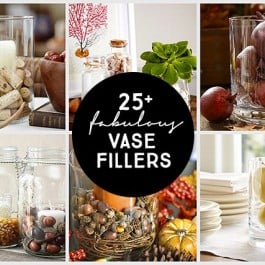 Oh the possibilities! 25+ Vase Filler Ideas to add some fun to your glass jars or vases. www.livelaughrowe.com