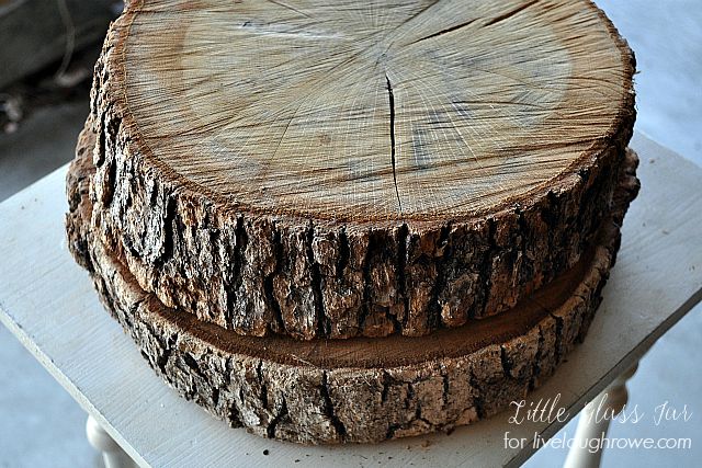 DIY Wood Slab Cake Stand - Live Laugh Rowe