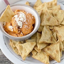 4 Ingredient (and simple) Roasted Red Pepper with Feta Dip! livelaughrowe.com
