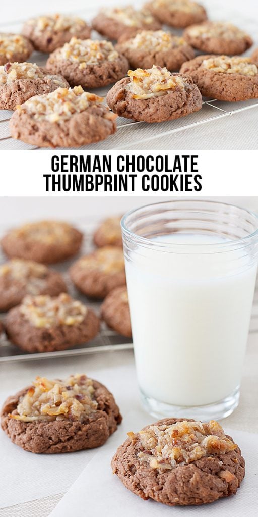 THE BEST German Chocolate Thumbprint Cookies! livelaughrowe.com