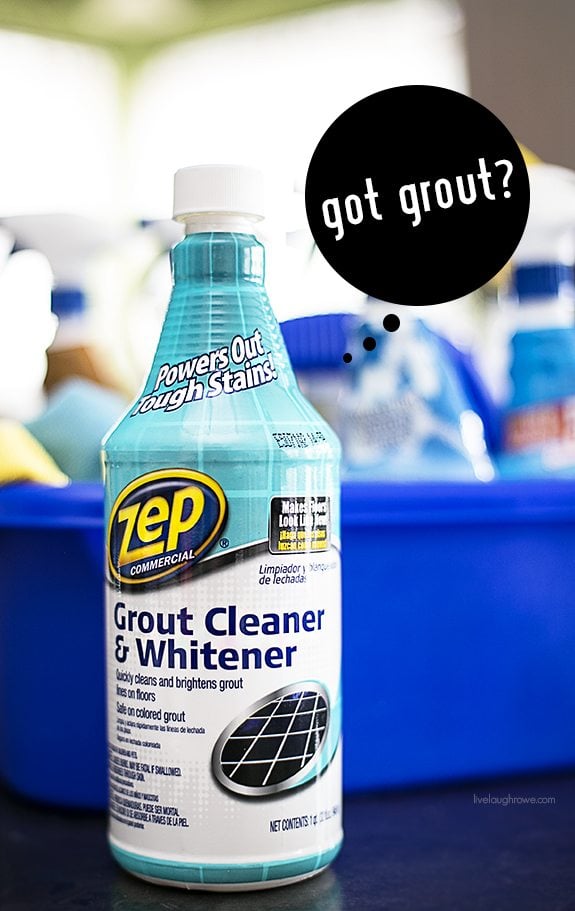 Snazzy up your grout with Zep Grout Cleaner and Whitener. Safe on colored grout too! livelaughrowe.com #ZepSocialstars