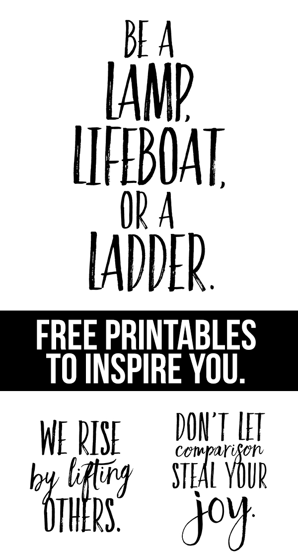 LOVE THESE!! Free printables with inspirational messages that are great reminders. Get one or all three of them at livelaughrowe.com