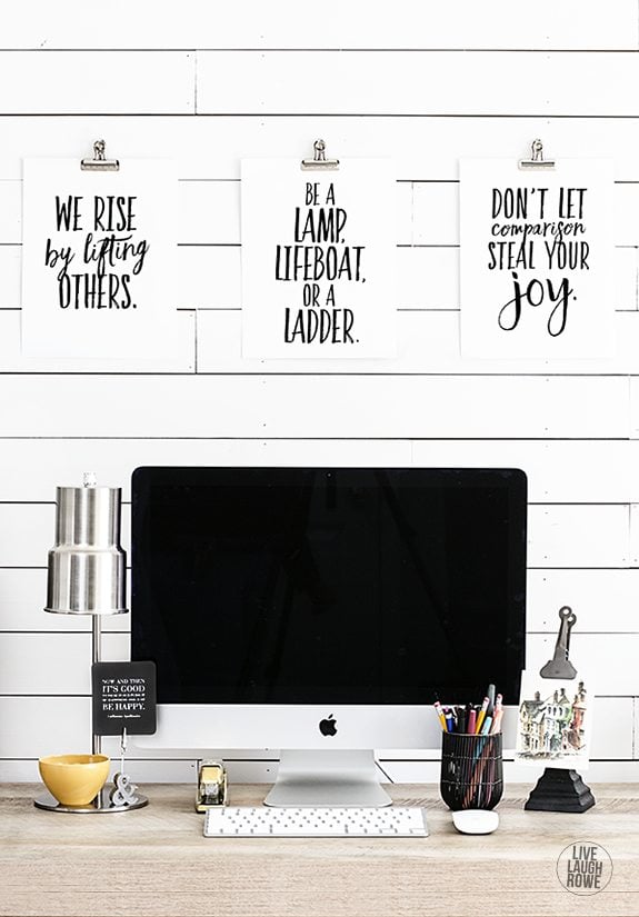 LOVE THESE!! Free printables with inspirational messages that are great reminders. Get one or all three of them at livelaughrowe.com