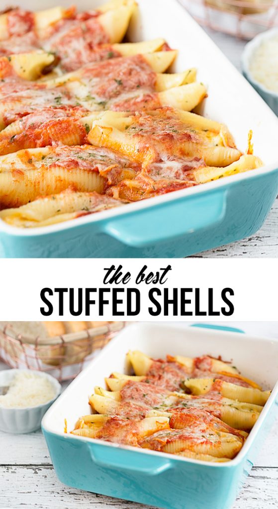 The BEST Stuffed Shells. A hearty meatless dish that will have your guests asking for the recipe! livelaughrowe.com