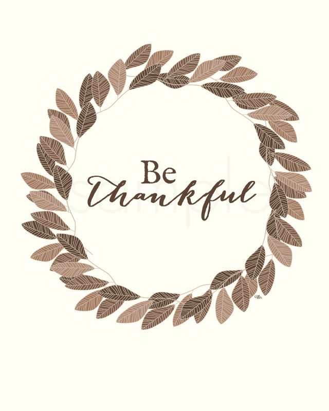 Lovely "Be Thankful" Printable for Thanksgiving. livelaughrowe.com