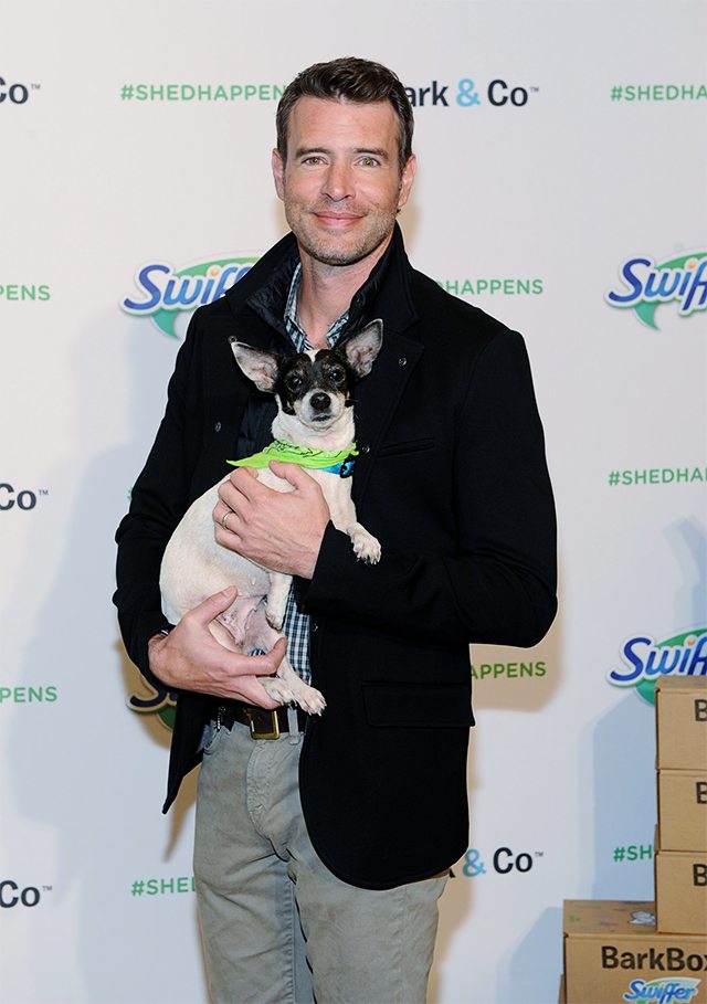 In this image distributed on Thursday, Nov. 12, 2015, Scott Foley delivers the first Swiffer Welcome Home Kit to a local Los Angeles animal shelter. Foley serves as Swiffer campaign ambassador to spread the word that cleaning concerns should never be an obstacle to bringing home your child’s first pet. (Photo by Michael Simon/Invision for Swiffer/AP Images)
