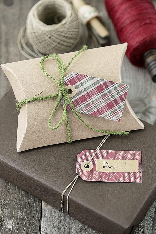 Darling -- and right on trend! FREE Plaid Printable Christmas Gift Tags to add a little extra charmt to you holiday gifting. livelaughrowe.com