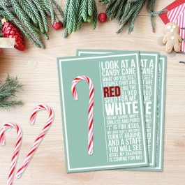 This Candy Cane Poem is a lovely reminder of the true reason for the season! Free printable at livelaughrowe.com