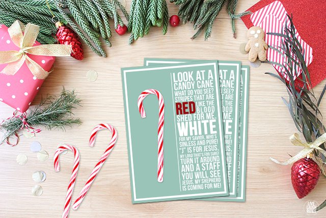 This Candy Cane Poem is a lovely reminder of the true reason for the season! Free printable at livelaughrowe.com