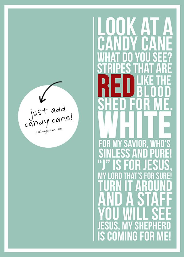 Candy Cane Poem Printable - Live Laugh Rowe