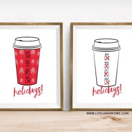 Love these! Perfect Holiday Printables for the Coffee + Tea Lovers. livelaughrowe.com