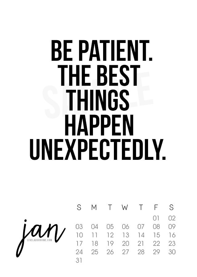 January 2016 Printable Calendar with inspirational quote! www.livelaughrowe.com