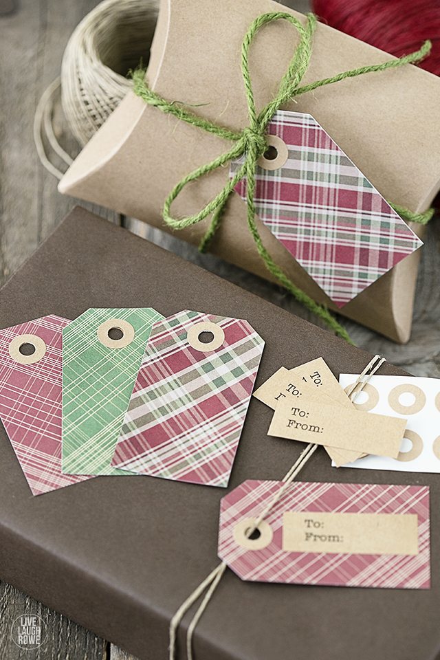 Darling -- and right on trend! FREE Plaid Printable Christmas Gift Tags to add a little extra charmt to you holiday gifting. livelaughrowe.com