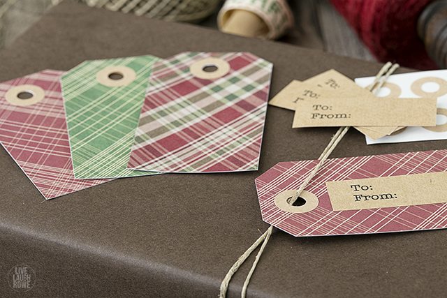 Darling -- and right on trend! FREE Plaid Printable Christmas Gift Tags to add a little extra charmt to you holiday gifting. livelaughrowe.com