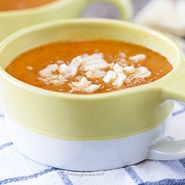 Comfort food at its best! Easy Tomato Soup Recipe that is so easy, you won't believe it. livelaughrowe.com